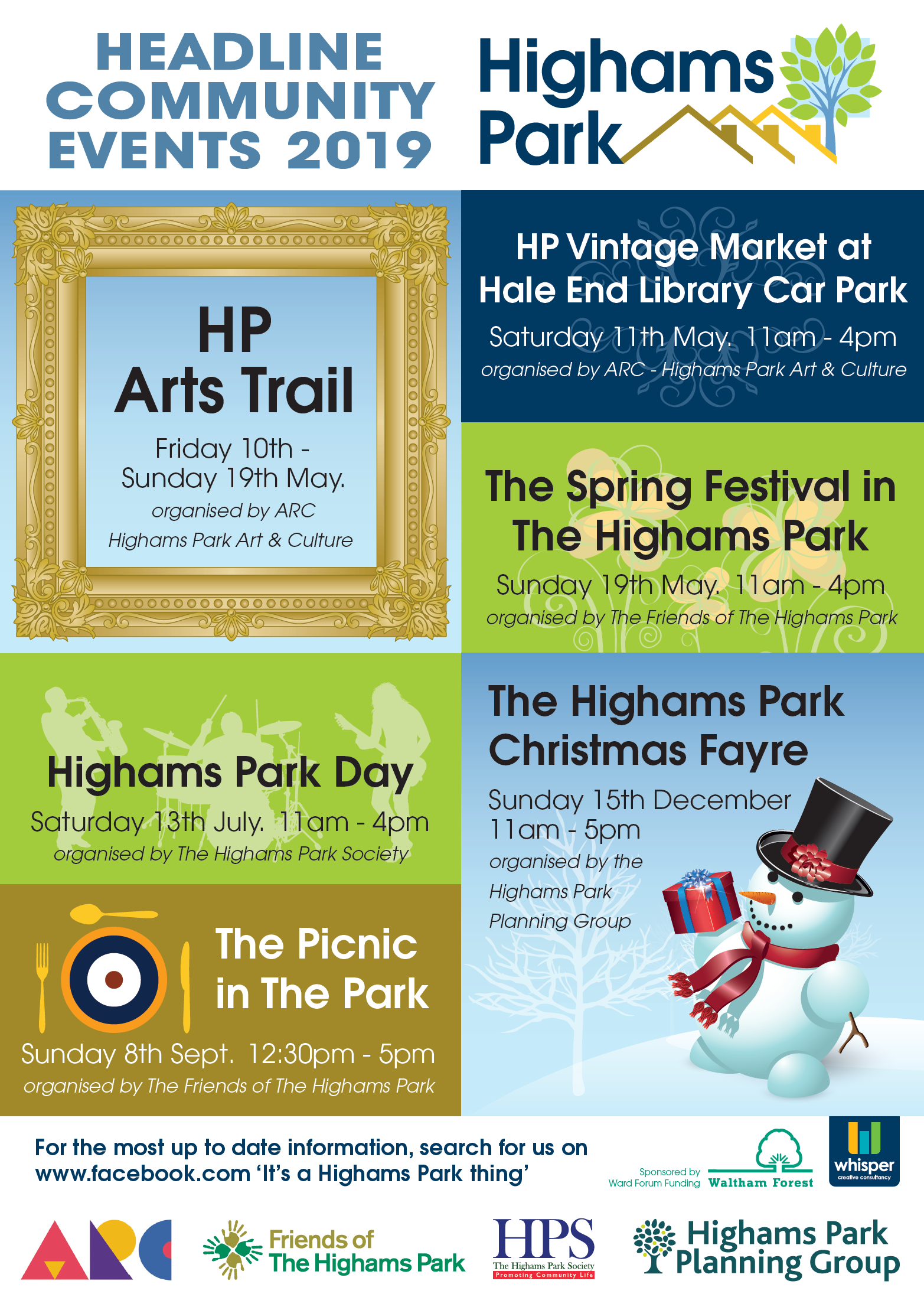 Headline Community Events in Highams Park in 2019